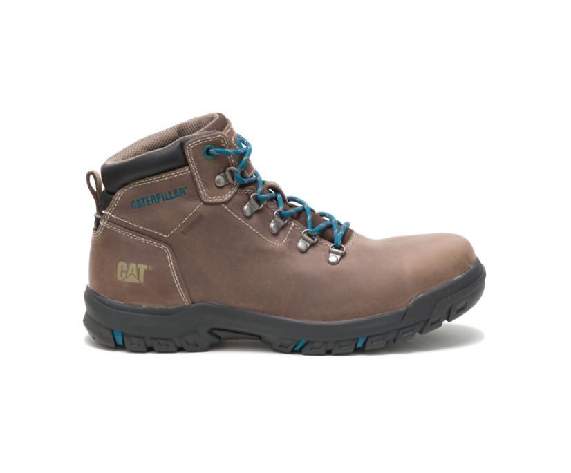 Caterpillar Mae Steel Toe Waterproof - Sicherheitsstiefel Damen DunkelBraun - Schweiz JRDA-40698